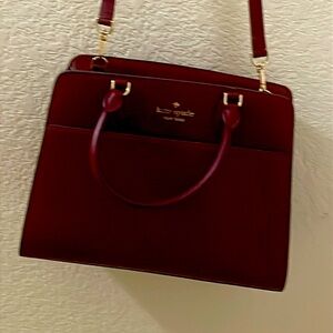 Beautiful burgundy wine, Kate Spade bag new without tag